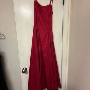Abercrombie & Fitch Red Spaghetti-Strap Midi Dress